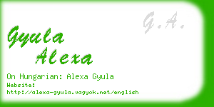 gyula alexa business card